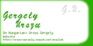 gergely urszu business card